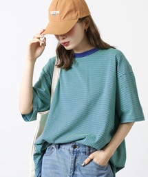 MODISH GAZE（モディシュガゼ）の「ボーダー天竺半袖T（Tシャツ/カットソー）」