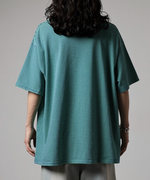 MODISH GAZE(モディシュガゼ)の「ボーダー天竺半袖T(Tシャツ/カットソー・メンズ・グリーン系その他・M/L)」の11枚目の写真