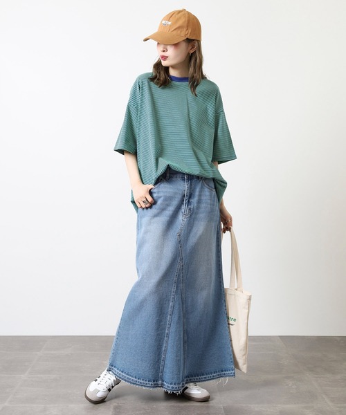 MODISH GAZE(モディシュガゼ)の「ボーダー天竺半袖T(Tシャツ/カットソー・メンズ・グリーン系その他・M/L)」の13枚目の写真