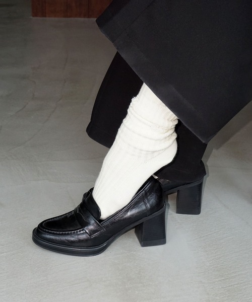 【USED】GANNI チャンキーヒール ローファー 厚底 35size GANNI ガニー チャンキーヒール レースアップ ローファー