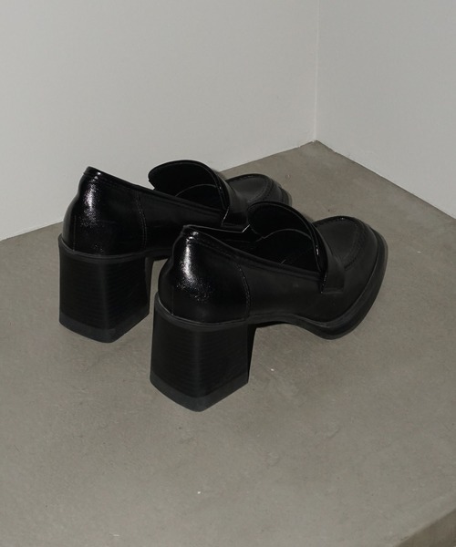 chuclla（チュクラ）の「レザーライク チャンキーヒールローファー chs25a014（ローファー・レディース・ブラック・39/38/37/36）」の13枚目の写真