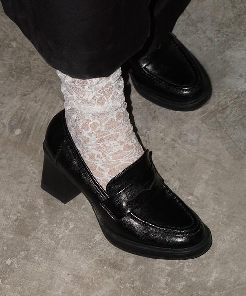 chuclla（チュクラ）の「レザーライク チャンキーヒールローファー chs25a014（ローファー・レディース・ブラック・39/38/37/36）」の15枚目の写真