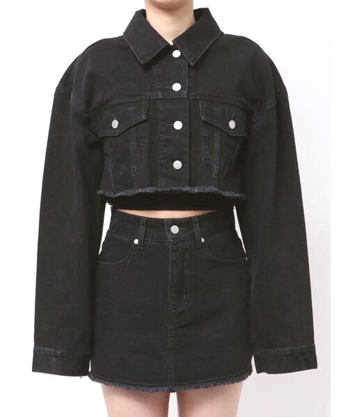 EMODA（エモダ）の「ショートデニムブルゾン（デニムジャケット）」 - WEAR