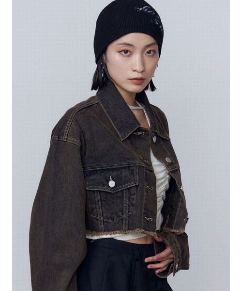 EMODA（エモダ）の「ショートデニムブルゾン（デニムジャケット）」 - WEAR