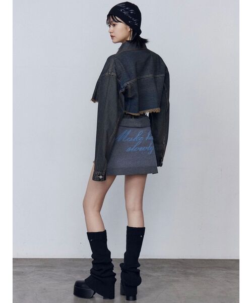 セール】ショートデニムブルゾン（デニムジャケット）｜EMODA（エモダ