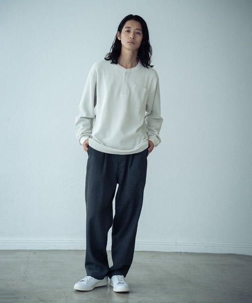 RATTLE TRAP(ラトルトラップ)の「ピグメントサーマルロンT(Tシャツ/カットソー・メンズ・ブラック/オフホワイト/ネイビー・M/L)」の4枚目の写真