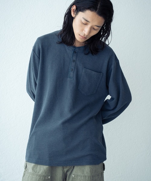 RATTLE TRAP(ラトルトラップ)の「ピグメントサーマルロンT(Tシャツ/カットソー・メンズ・ブラック/オフホワイト/ネイビー・M/L)」の19枚目の写真