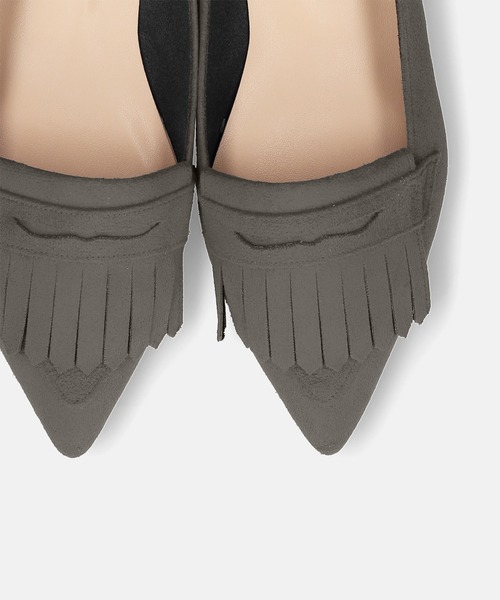 MAMIAN（マミアン）の「ポインテッドトゥ フリンジ ローファー（ローファー・レディース・ネイビー/ベージュ/レッド/チャコールグレー/ブラック・25.0cm/24.5cm/24.0cm/23.5cm/23.0cm/22.5cm）」の17枚目の写真