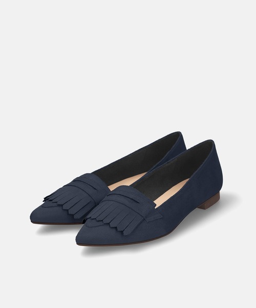 MAMIAN（マミアン）の「ポインテッドトゥ フリンジ ローファー（ローファー・レディース・ネイビー/ベージュ/レッド/チャコールグレー/ブラック・25.0cm/24.5cm/24.0cm/23.5cm/23.0cm/22.5cm）」の18枚目の写真