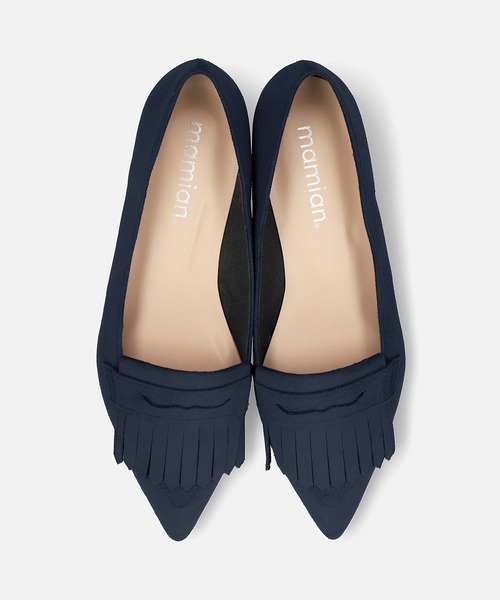 MAMIAN（マミアン）の「ポインテッドトゥ フリンジ ローファー（ローファー・レディース・ネイビー/ベージュ/レッド/チャコールグレー/ブラック・25.0cm/24.5cm/24.0cm/23.5cm/23.0cm/22.5cm）」の20枚目の写真