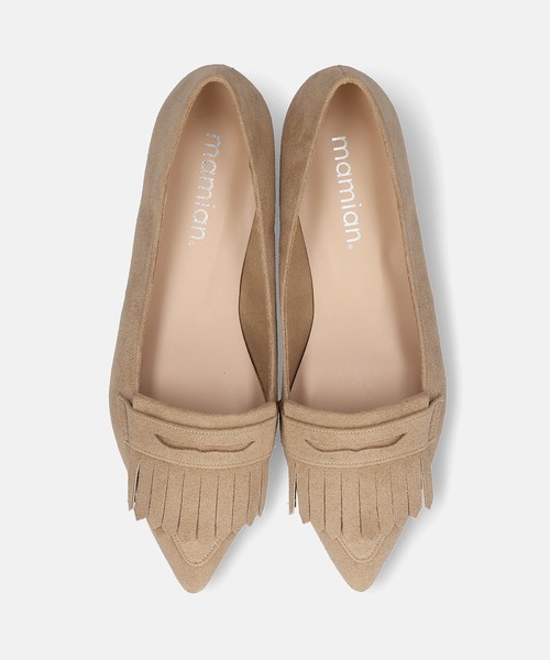 MAMIAN（マミアン）の「ポインテッドトゥ フリンジ ローファー（ローファー・レディース・ネイビー/ベージュ/レッド/チャコールグレー/ブラック・25.0cm/24.5cm/24.0cm/23.5cm/23.0cm/22.5cm）」の9枚目の写真