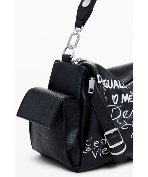 Desigual（デシグアル）の「手書き落書きプリントボウリングショルダーバッグ ブラック（ハンドバッグ・レディース・ブラック・FREE）」の9枚目の写真