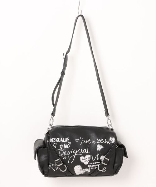 Desigual（デシグアル）の「手書き落書きプリントボウリングショルダーバッグ ブラック（ハンドバッグ・レディース・ブラック・FREE）」の10枚目の写真