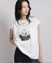 ROPE' | 【Brigitte Bardot×ROPE'・コラボ】プリントアームレットT-shirt【洗える・洗濯耐久性・接触冷感】(Tシャツ/カットソー)