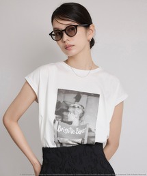 ROPE' | 【Brigitte Bardot×ROPE'・コラボ】プリントアームレットT-shirt【洗える・洗濯耐久性・接触冷感】(Tシャツ/カットソー)