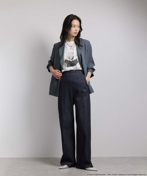 ROPE'(ロペ)の「【Brigitte Bardot×ROPE'・コラボ】プリントアームレットT-shirt【洗える・洗濯耐久性・接触冷感】(Tシャツ/カットソー・レディース・ホワイト系その他/ホワイト・FREE)」の7枚目の写真