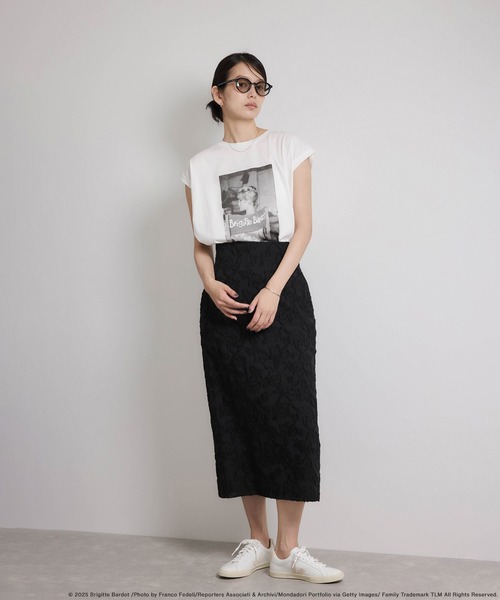 ROPE'(ロペ)の「【Brigitte Bardot×ROPE'・コラボ】プリントアームレットT-shirt【洗える・洗濯耐久性・接触冷感】(Tシャツ/カットソー・レディース・ホワイト系その他/ホワイト・FREE)」の10枚目の写真