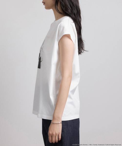 ROPE'(ロペ)の「【Brigitte Bardot×ROPE'・コラボ】プリントアームレットT-shirt【洗える・洗濯耐久性・接触冷感】(Tシャツ/カットソー・レディース・ホワイト系その他/ホワイト・FREE)」の13枚目の写真