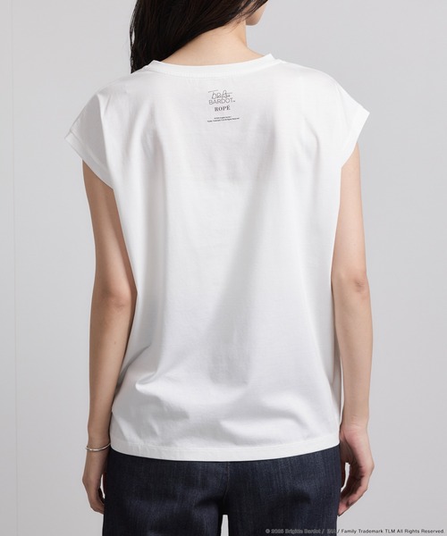 ROPE'(ロペ)の「【Brigitte Bardot×ROPE'・コラボ】プリントアームレットT-shirt【洗える・洗濯耐久性・接触冷感】(Tシャツ/カットソー・レディース・ホワイト系その他/ホワイト・FREE)」の14枚目の写真