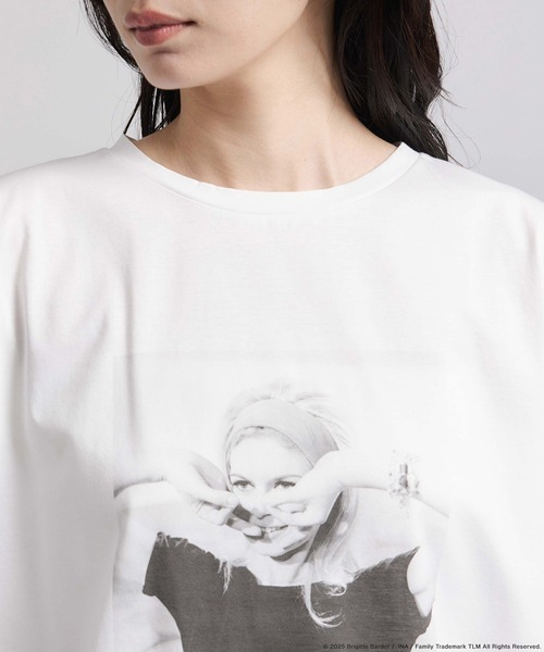 ROPE'(ロペ)の「【Brigitte Bardot×ROPE'・コラボ】プリントアームレットT-shirt【洗える・洗濯耐久性・接触冷感】(Tシャツ/カットソー・レディース・ホワイト系その他/ホワイト・FREE)」の16枚目の写真