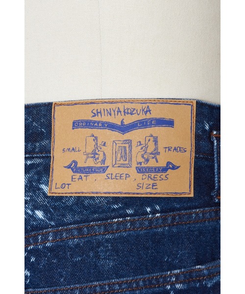 SHINYAKOZUKA(シンヤコヅカ)の「BLEACHED ORDINARY CITY LOOSE(デニムパンツ・メンズ・ブラック/インディゴブルー・MEDIUM/SMALL/LARGE)」の8枚目の写真