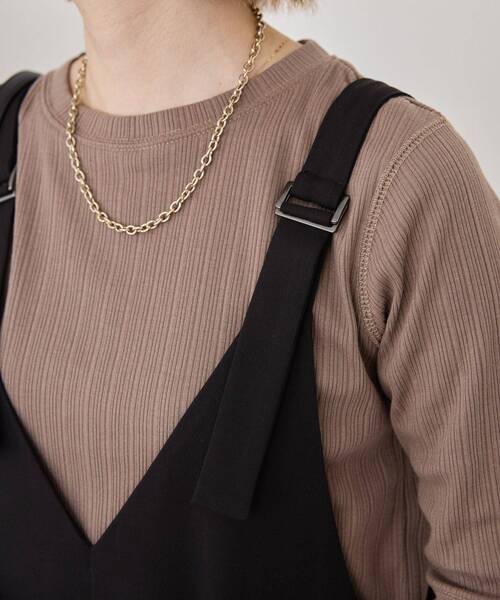 AMERICAN HOLIC(アメリカンホリック)の「イージーケアVネックオールインワン(つなぎ/オールインワン・レディース・ブラック/杢グレー・M/L)」の21枚目の写真