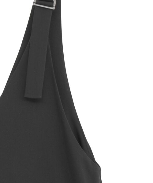 AMERICAN HOLIC(アメリカンホリック)の「イージーケアVネックオールインワン(つなぎ/オールインワン・レディース・ブラック/杢グレー・M/L)」の6枚目の写真