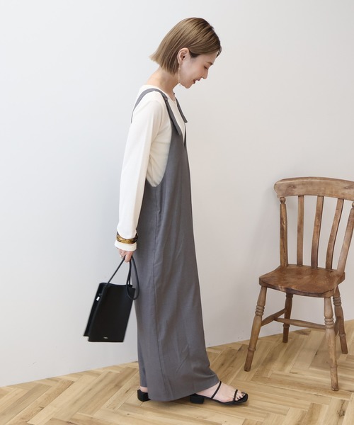 セール】イージーケアVネックオールインワン（つなぎ/オールインワン