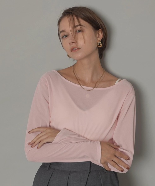 CADUNE シアーベロアカットソー CADUNE（カデュネ）の「シアーベロアカットソー（Tシャツ