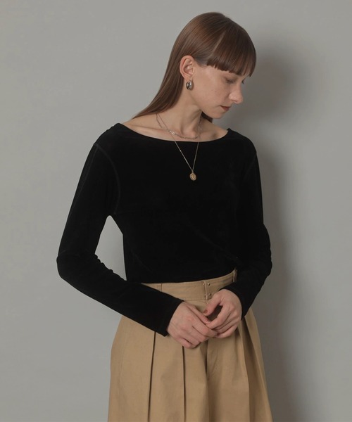 CADUNE シアーベロアカットソー シアーベロアカットソー（Tシャツ/カットソー）｜CADUNE