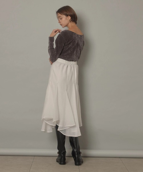 CADUNE シアーベロアカットソー CADUNE（カデュネ）の「シアーベロアカットソー（Tシャツ