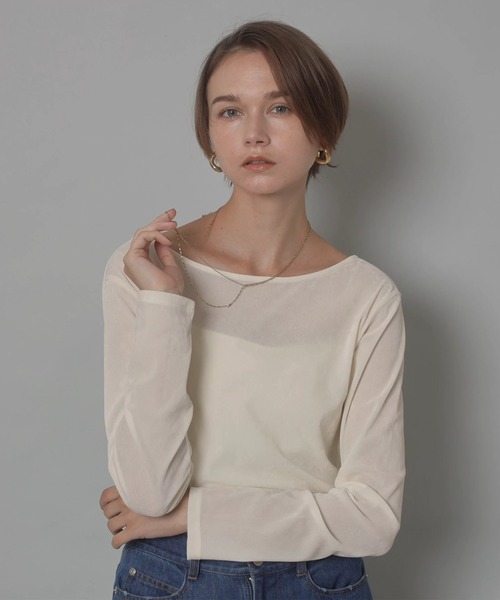 CADUNE シアーベロアカットソー シアーベロアカットソー（Tシャツ/カットソー）｜CADUNE（カデュネ）の