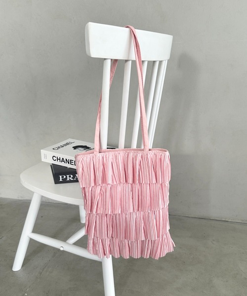 セール】パーティーサブバッグ4段フリルパーティートートバッグ 結婚式