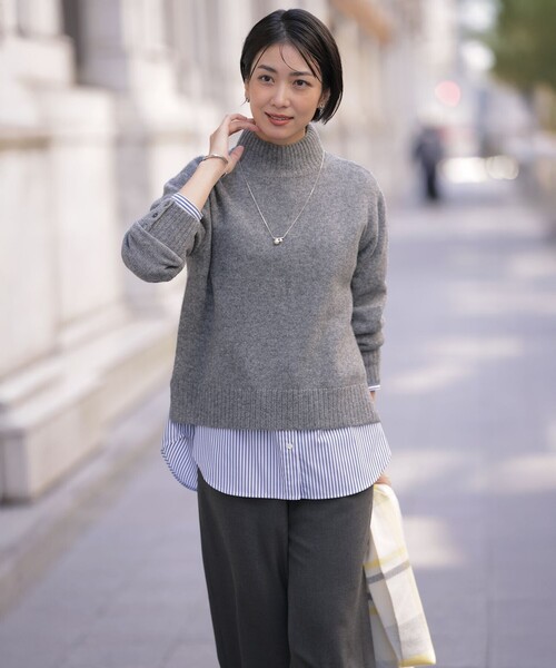J.PRESS(ジェイプレス)の「エステネージュストライプ シャツ ブラウス(シャツ/ブラウス・レディース・ネイビー系1/ふじ色系2/ブラック系1・T13)」の9枚目の写真