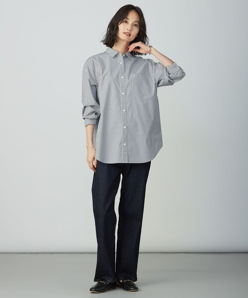 J.PRESS(ジェイプレス)の「エステネージュストライプ シャツ ブラウス(シャツ/ブラウス・レディース・ネイビー系1/ふじ色系2/ブラック系1・T13)」の20枚目の写真