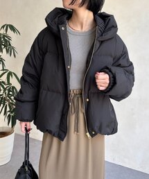 【WEB限定】【長く愛せるリブダウン】リブ襟ショートダウン