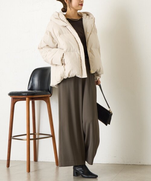 セール】リブ襟ショートダウン（ダウンジャケット/コート）｜Jena