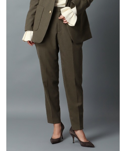 CIS.（シス）の「CIS． タックテーパードパンツ ウォッシャブル ポリエステル 無地（その他パンツ・レディース・カーキ/グレー・34(5号)/36(7号)/38(9号)/40(11号)）」の5枚目の写真