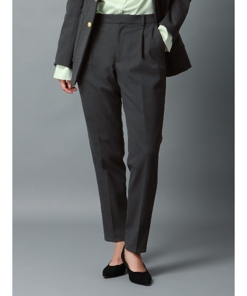 CIS.（シス）の「CIS． タックテーパードパンツ ウォッシャブル ポリエステル 無地（その他パンツ・レディース・カーキ/グレー・34(5号)/36(7号)/38(9号)/40(11号)）」の17枚目の写真