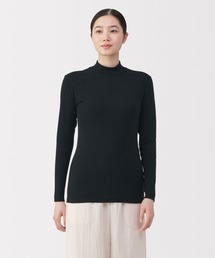 無印良品(ムジルシリョウヒン)の婦人 あったか綿 ハイネック長袖Tシャツ(インナーウェア/肌着)
