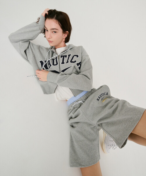 Reebok Nautica クロップドパーカー グレー セール】Reebok × NAUTICA/リーボック × ノーティカ 【Exclusive