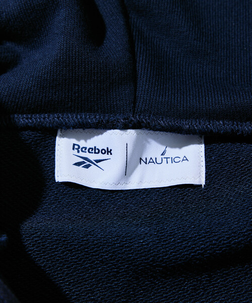 FREAK'S STORE(フリークスストア)の「Reebok × NAUTICA/リーボック × ノーティカ 【Exclusive】 ヘビーウェイト ダブルネームアーチロゴ ジップフーディー/クロップド丈 アーチロゴ スウェット/ジップパーカ(パーカー・レディース・ライトグレー/ネイビー・フリ-)」の10枚目の写真