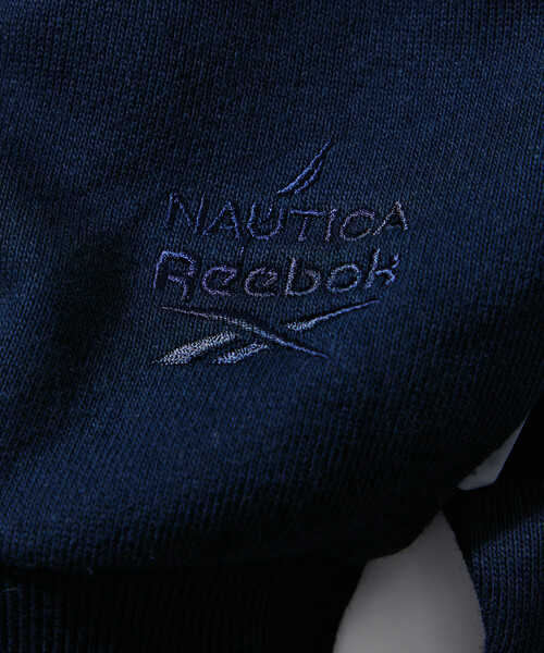 FREAK'S STORE(フリークスストア)の「Reebok × NAUTICA/リーボック × ノーティカ 【Exclusive】 ヘビーウェイト ダブルネームアーチロゴ ジップフーディー/クロップド丈 アーチロゴ スウェット/ジップパーカ(パーカー・レディース・ライトグレー/ネイビー・フリ-)」の16枚目の写真