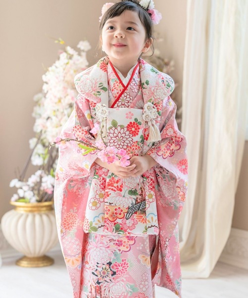 セール】花柄織入り着物ワンピース＆ 被布セット（着物）｜Catherine