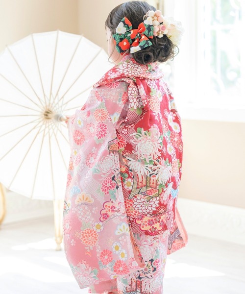 花柄織入り着物ワンピース＆ 被布セット【ZOZO限定先行予約