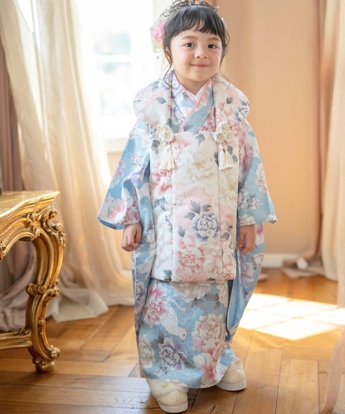 キャサリンコテージグリーン花柄刺繍ワンピース型着物 キャサリンコテージグリーン花柄刺繍ワンピース型着物