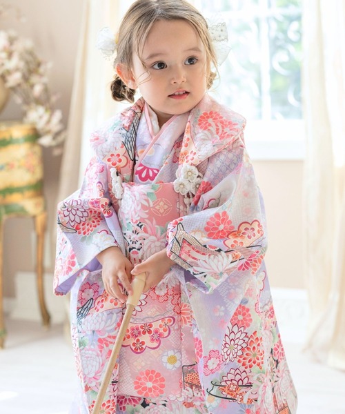 セール】花柄織入り着物ワンピース＆ 被布セット（着物）｜Catherine