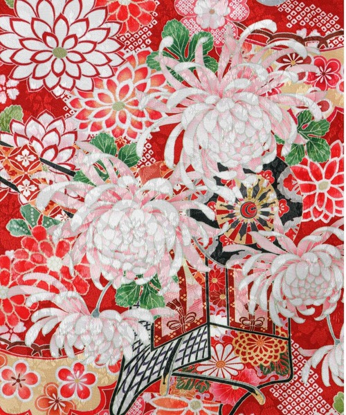 セール】花柄織入り着物ワンピース＆ 被布セット（着物）｜Catherine