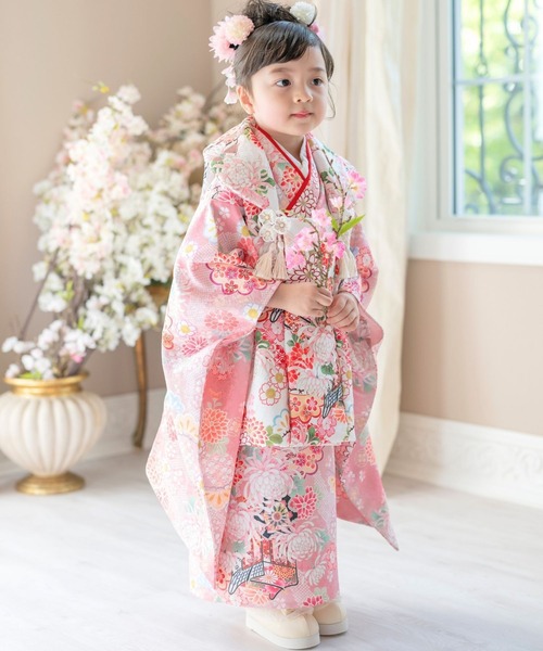 セール】花柄織入り着物ワンピース＆ 被布セット（着物）｜Catherine