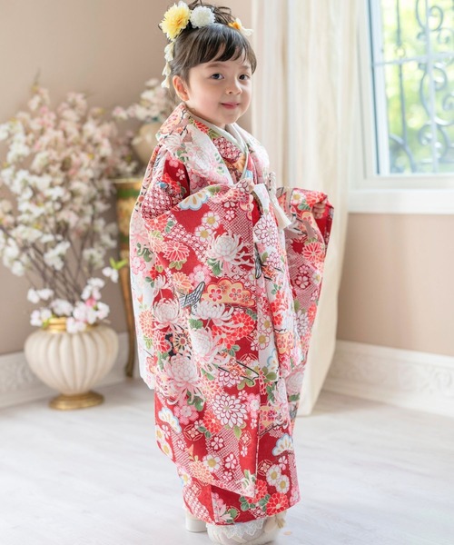 セール】花柄織入り着物ワンピース＆ 被布セット（着物）｜Catherine